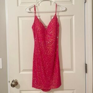 Sparkling Pink Sequin Dress